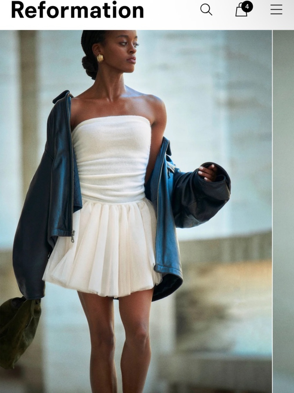 Reformation x New York City Ballet Sable Cashmere mini dress - Picture 5 of 6